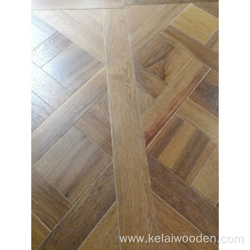 Reclaimed wood versailles engineered parquet flooring